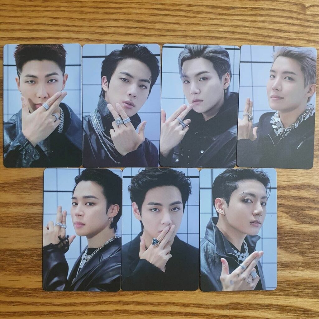 Collection de photocard du groupe BTS