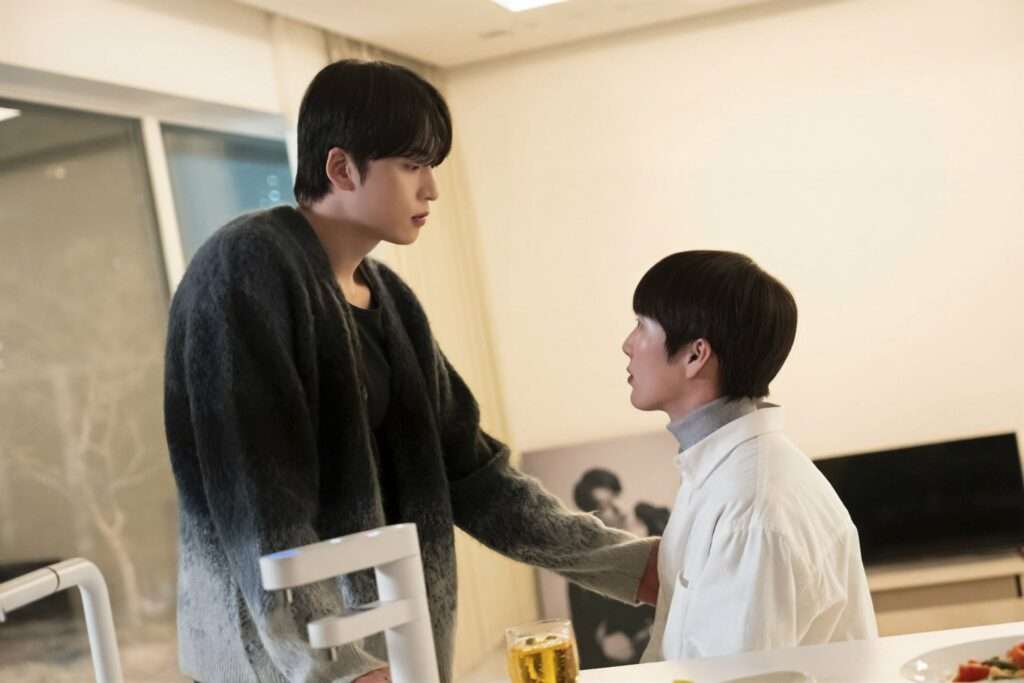 Scène issue de la série "My Bias is Showing" avec Kevin et Kim Kang Min